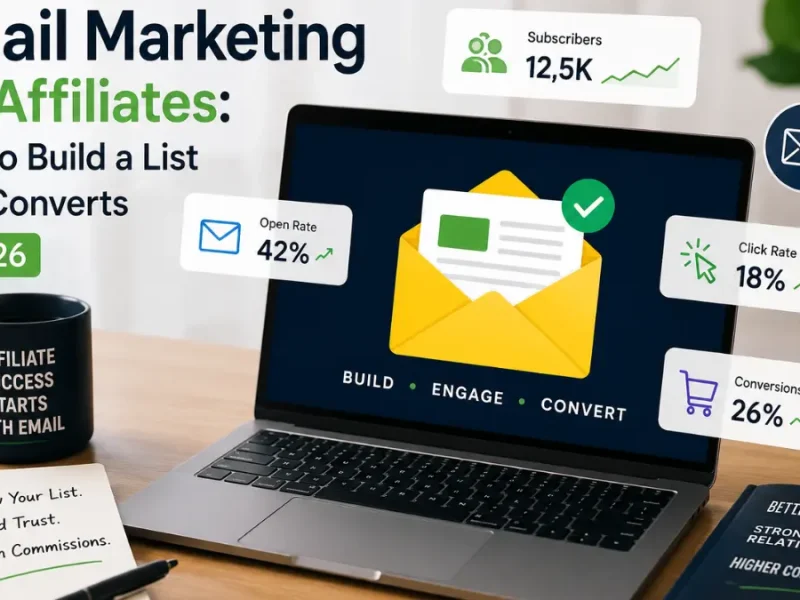 Learn email marketing for affiliate marketing in 2026 — lead magnets, welcome sequences, segmentation, and how to grow a list that converts.